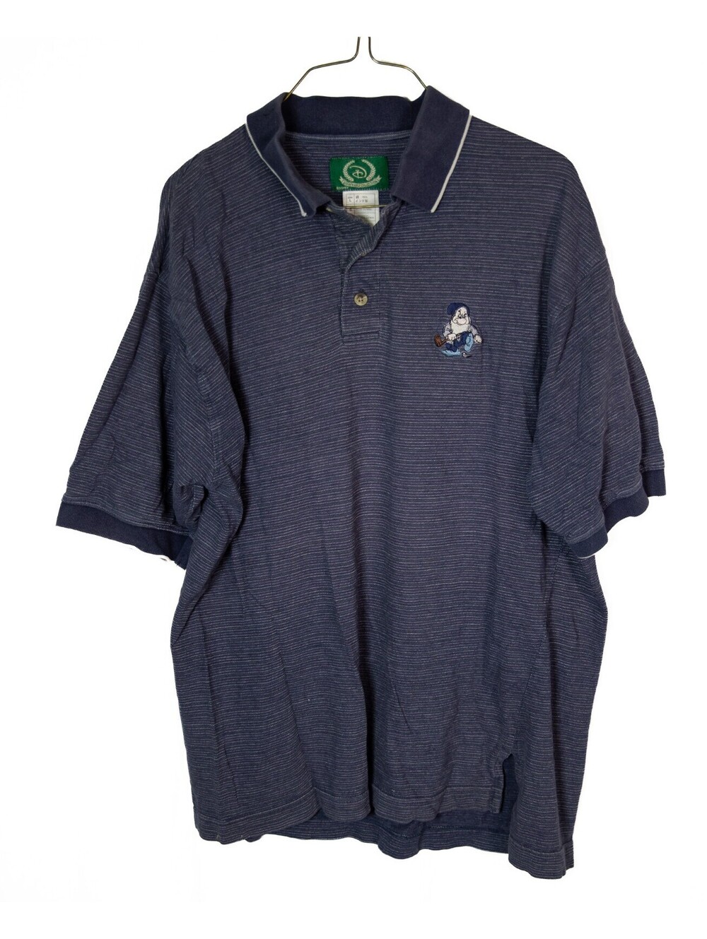 Vintage Disney Grumpy Golf Polo Shirt Gray Embroidered 1990s - Men's L
